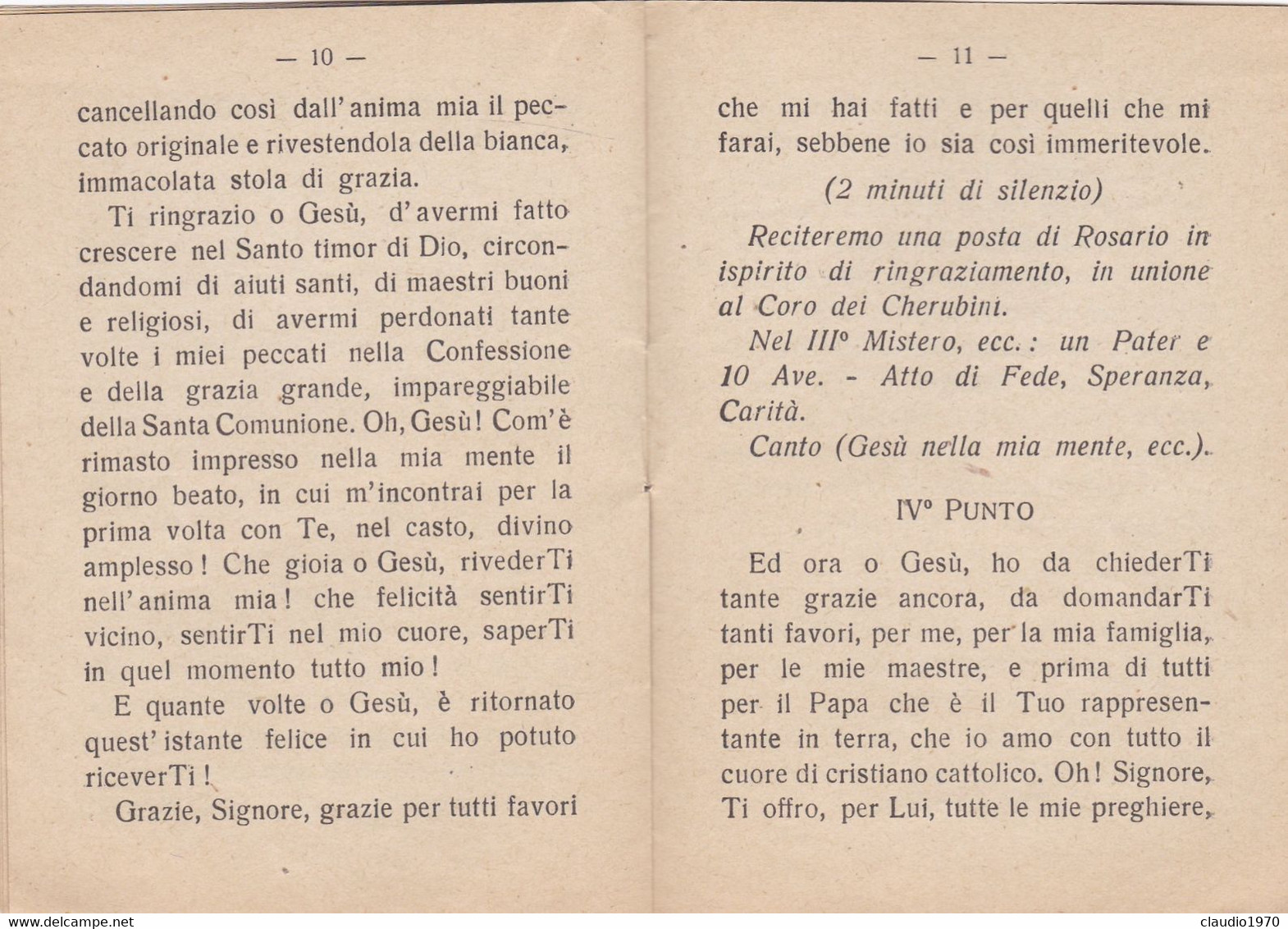 LIBRETTO  - RELIGIONE - ORA EUCARISTICA PER I FANCIULLI - 1341 - 1941