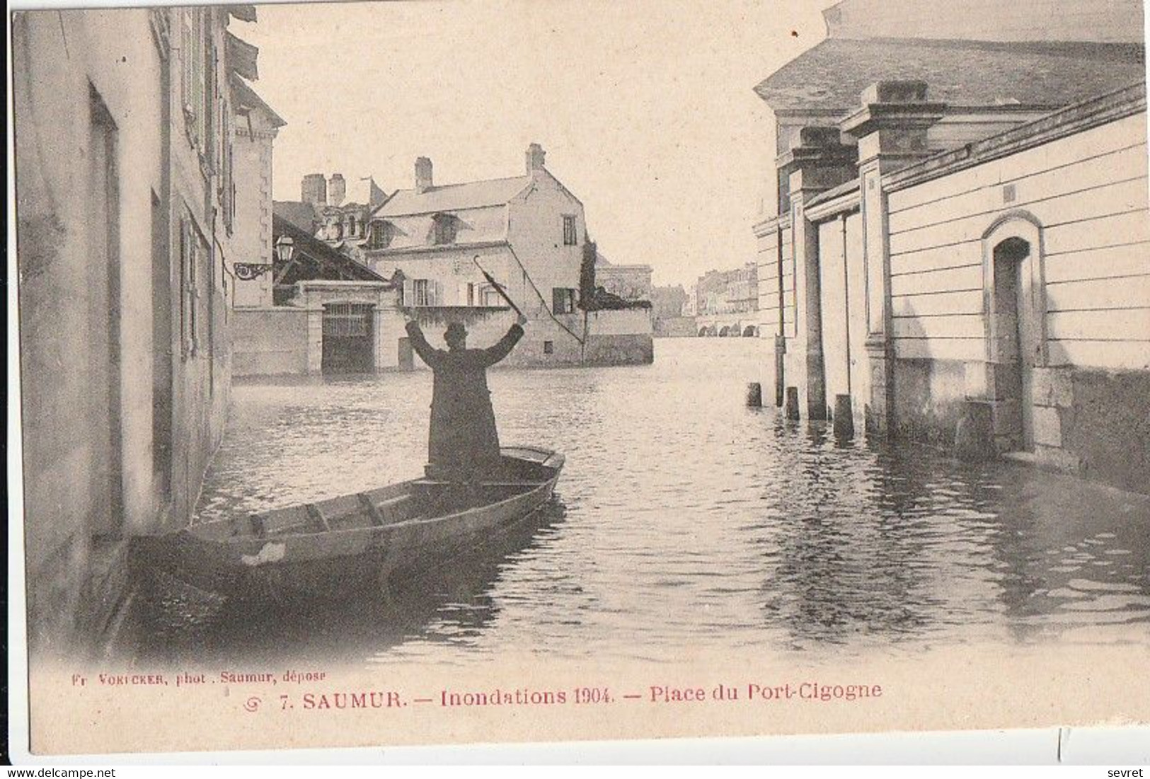 SAUMUR. - Inondations 1904.- Place Du Port-Cigogne - Saumur