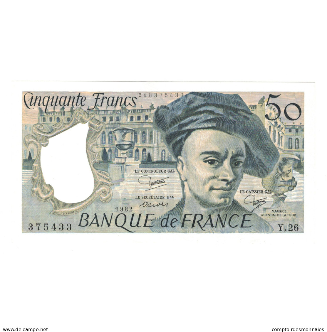 France, 50 Francs, Quentin De La Tour, 1982, Y.26 375433, NEUF, Fayette:67.8 - 50 F 1976-1992 ''Quentin De La Tour''