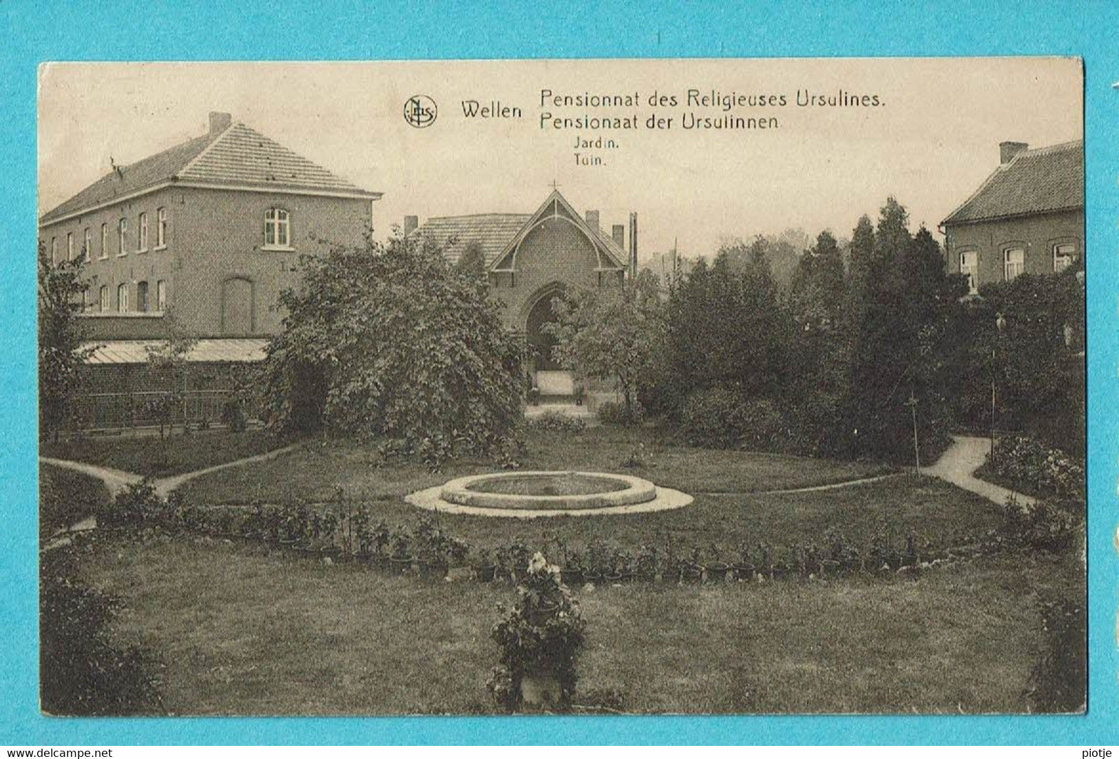 * Wellen (Limburg) * (Nels, Ern Thill) Pensionnat Des Religieuses Ursulines, Jardin, Tuin, Garden, Old, Rare - Wellen