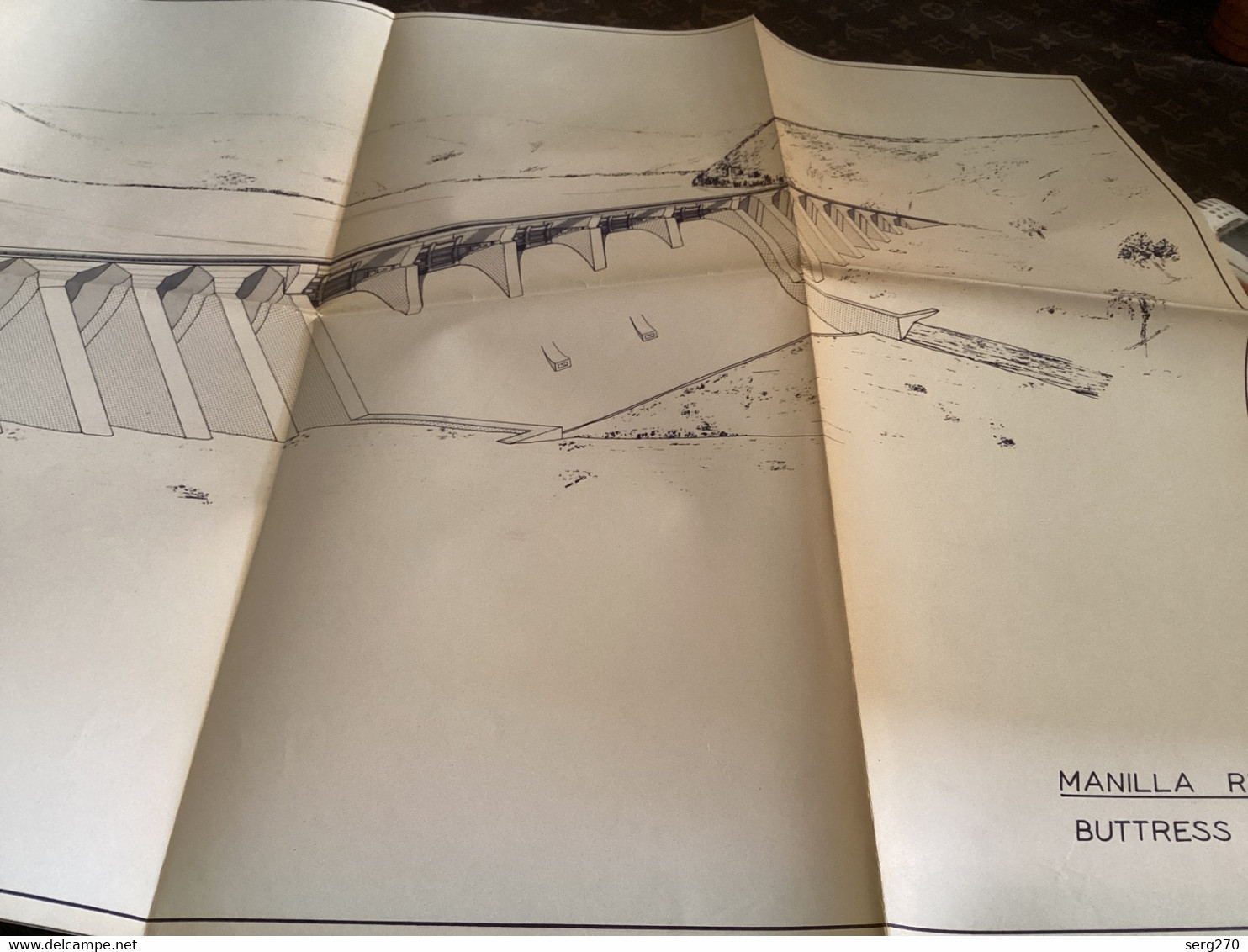 Plan Topographique Dessin  Du Barrage Manille Dam S Dam Site  Australia 1969  MANILLA RIVER DAM - Travaux Publics