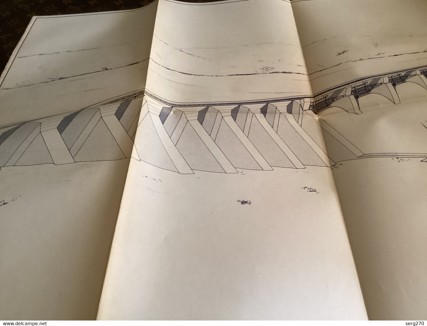 Plan Topographique Dessin  Du Barrage Manille Dam S Dam Site  Australia 1969  MANILLA RIVER DAM - Travaux Publics