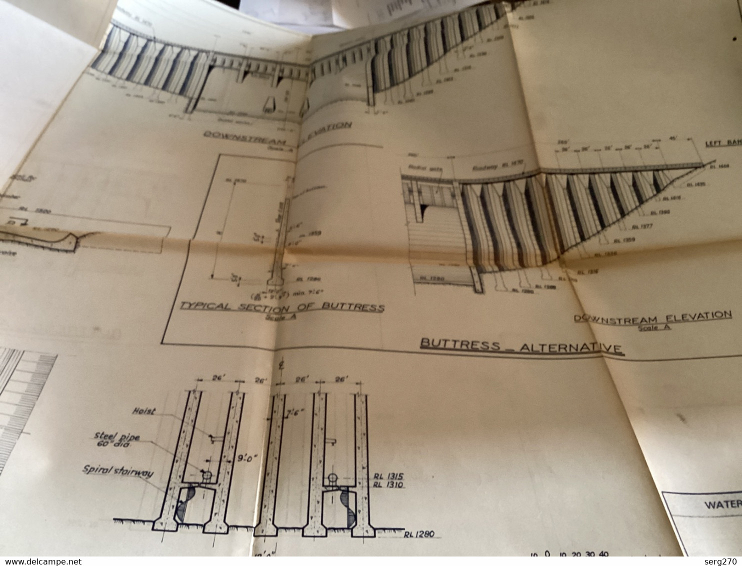 Plan Topographique Dessin  Du Barrage Manille Dam S Dam Site  Australia 1969  MANILLA RIVER DAM - Public Works