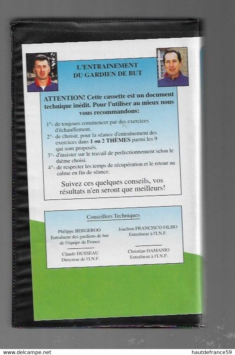 Rare K7 Vidéo VHS SECAM  Document  Inédit   L ENTRAINEMENT DU GARDIEN DE BUT Gérard  HOULLIER DTN De La FF Football - Deporte