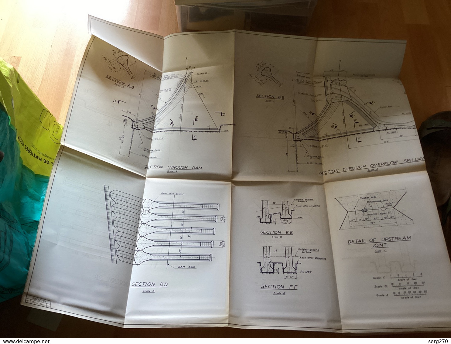 Plan Topographique Dessin  Du Barrage Manille Dam S Dam Site  Australia 1969  MANILLA RIVER DAM - Public Works