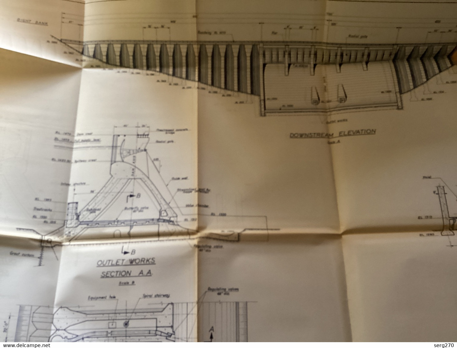 Plan Topographique Dessin  Du Barrage Manille Dam S Dam Site  Australia 1969  MANILLA RIVER DAM - Obras Públicas