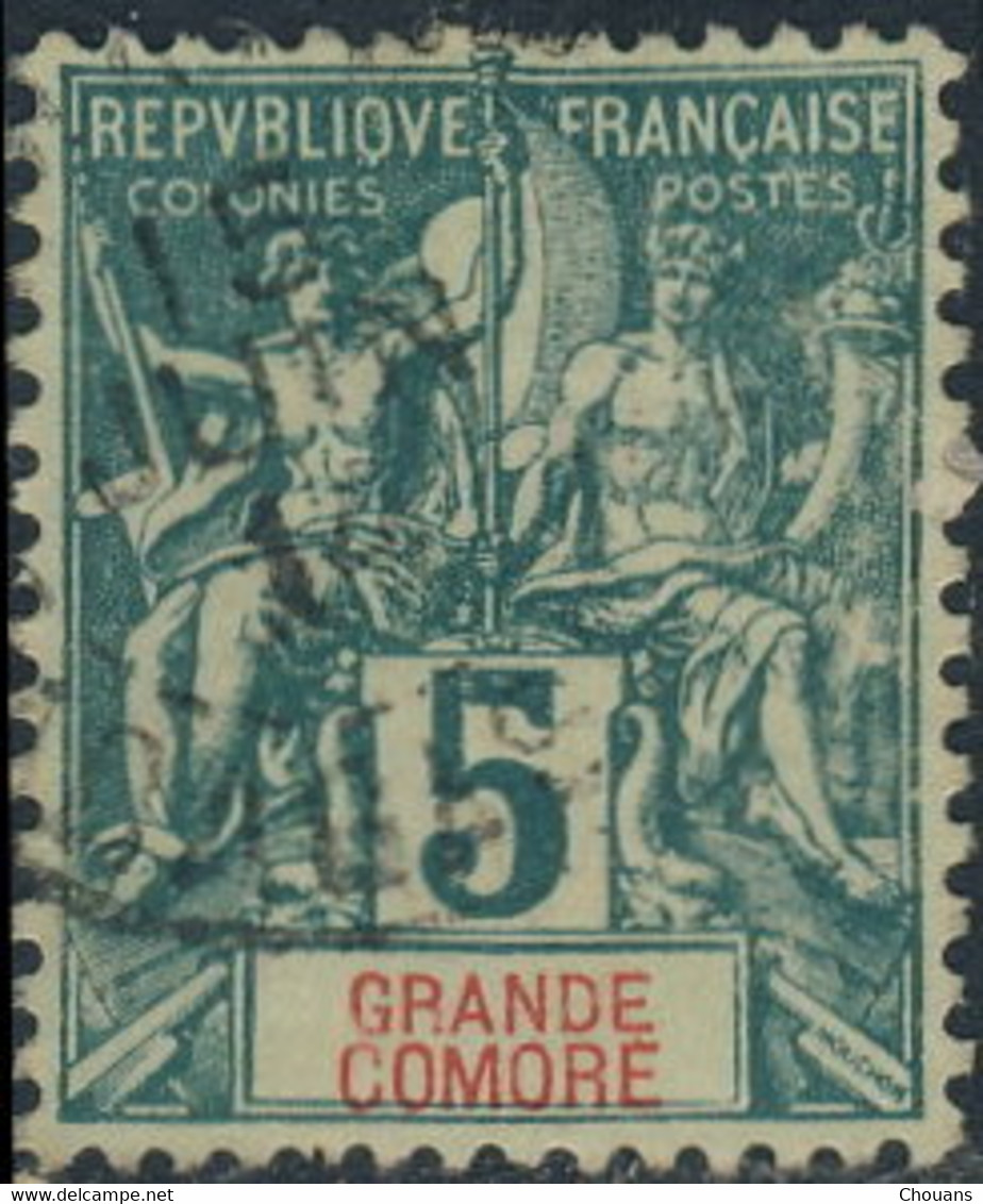 Grande Comore 1897 ~  YT 4 - 5 C. Type Sage - Usati