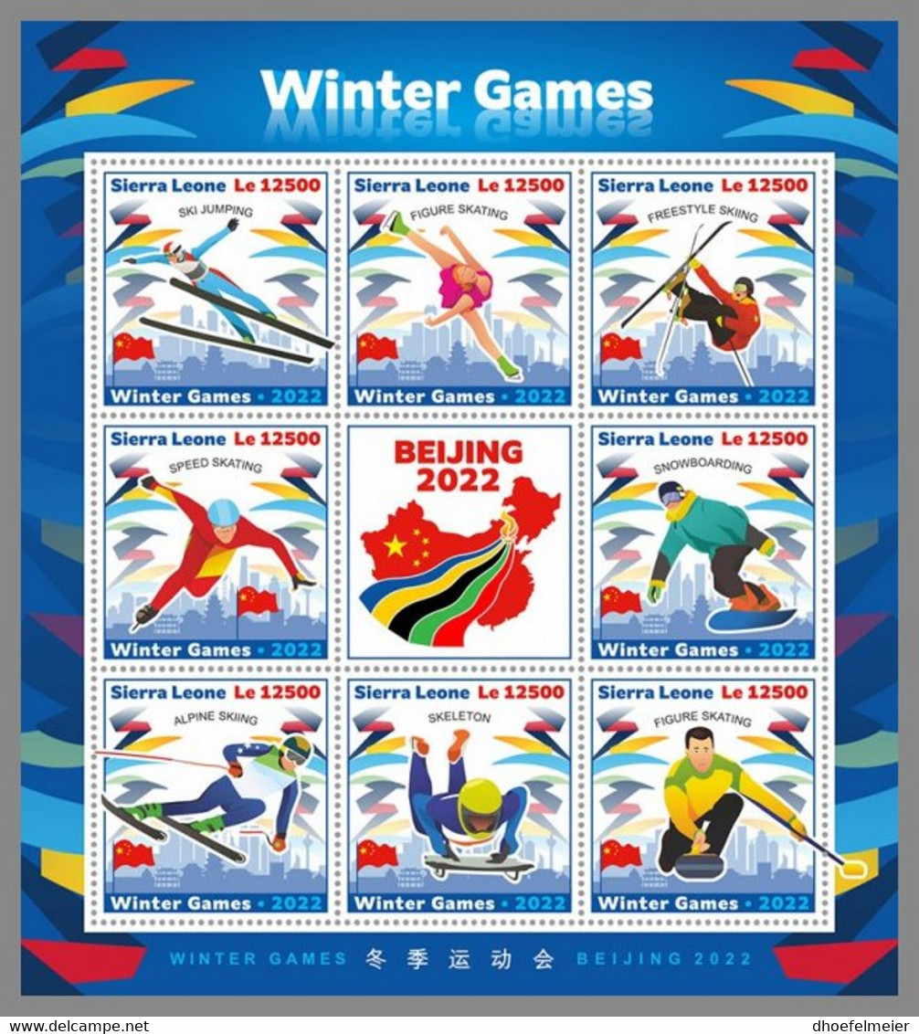 SIERRA LEONE 2022 MNH Olympic Winter Games Peking 2022 M/S - OFFICIAL ISSUE - DHQ2225 - Winter 2022: Beijing