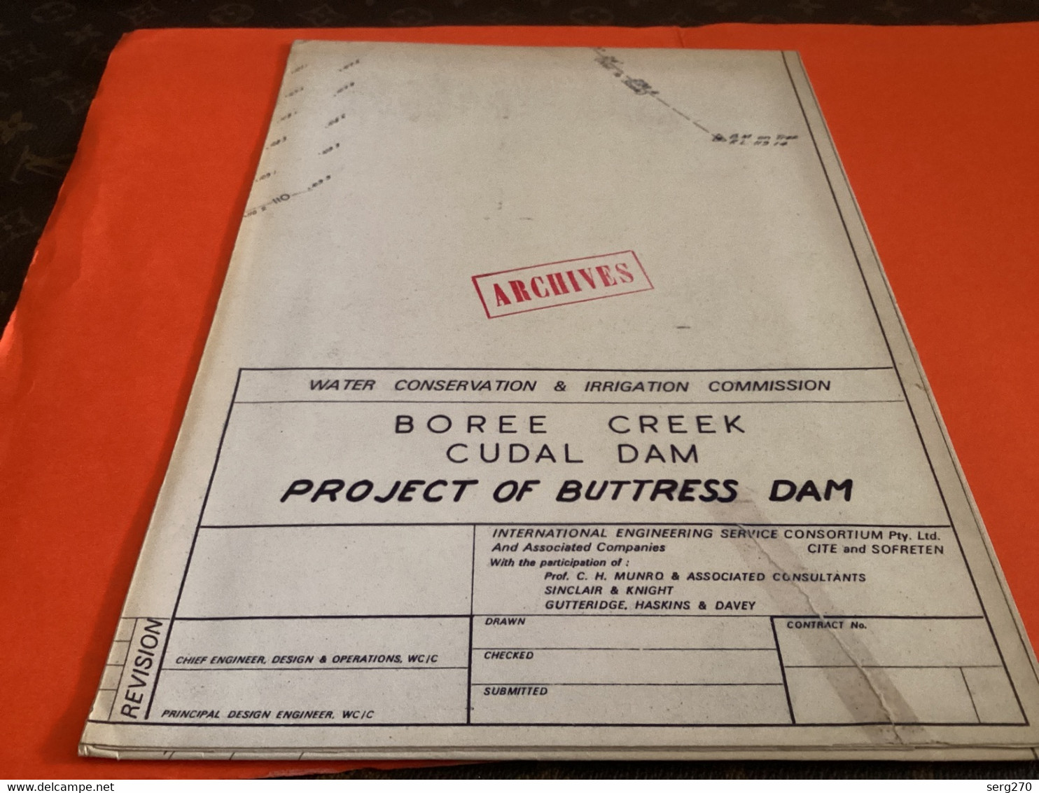 Plan   Boree Creek Caudal Dam  Gravity Dam With Overflow Spillway   Australie Australia) Barrage Archives - Opere Pubbliche