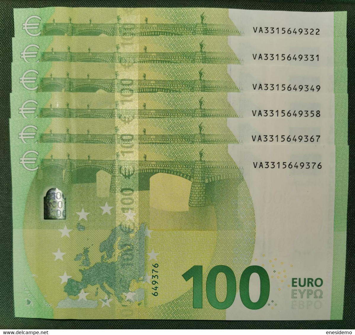 100 EURO SPAIN 2019  DRAGHI V003H5 VA SC UNC. LAST POSITION PERFECT - 100 Euro