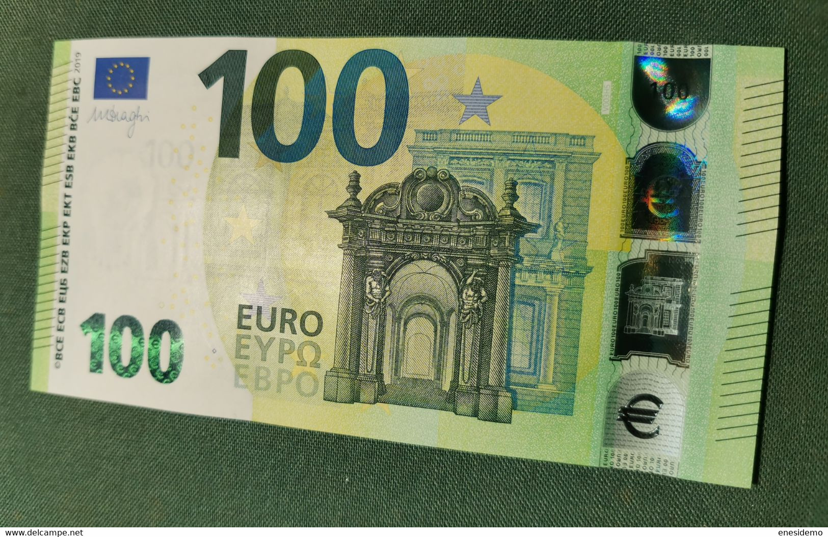 100 EURO SPAIN 2019  DRAGHI V003H5 VA SC UNC. LAST POSITION PERFECT - 100 Euro