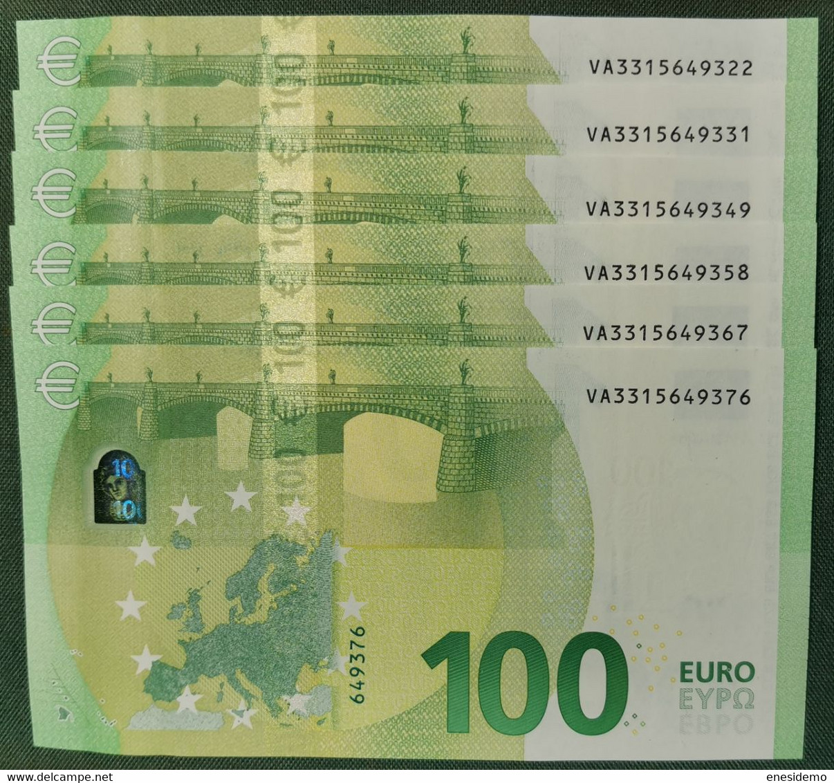 100 EURO SPAIN 2019  DRAGHI V003H5 VA SC UNC. LAST POSITION PERFECT - 100 Euro