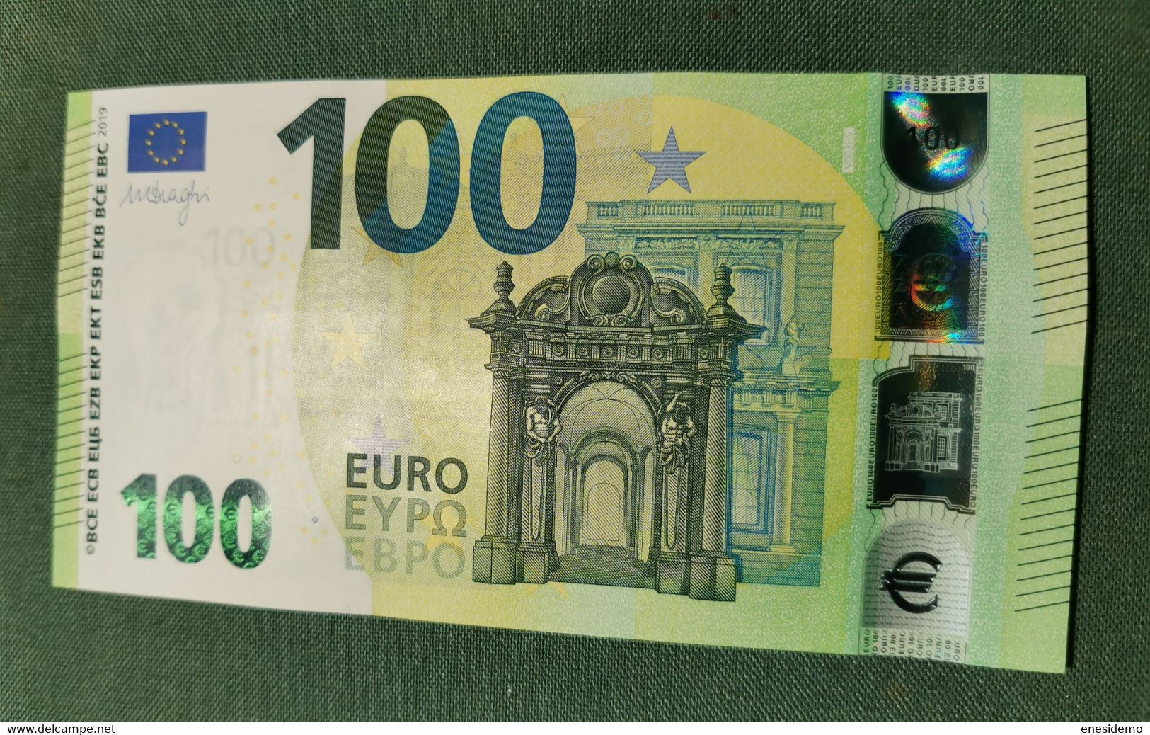 100 EURO SPAIN 2019  DRAGHI V003H5 VA SC UNC. LAST POSITION PERFECT