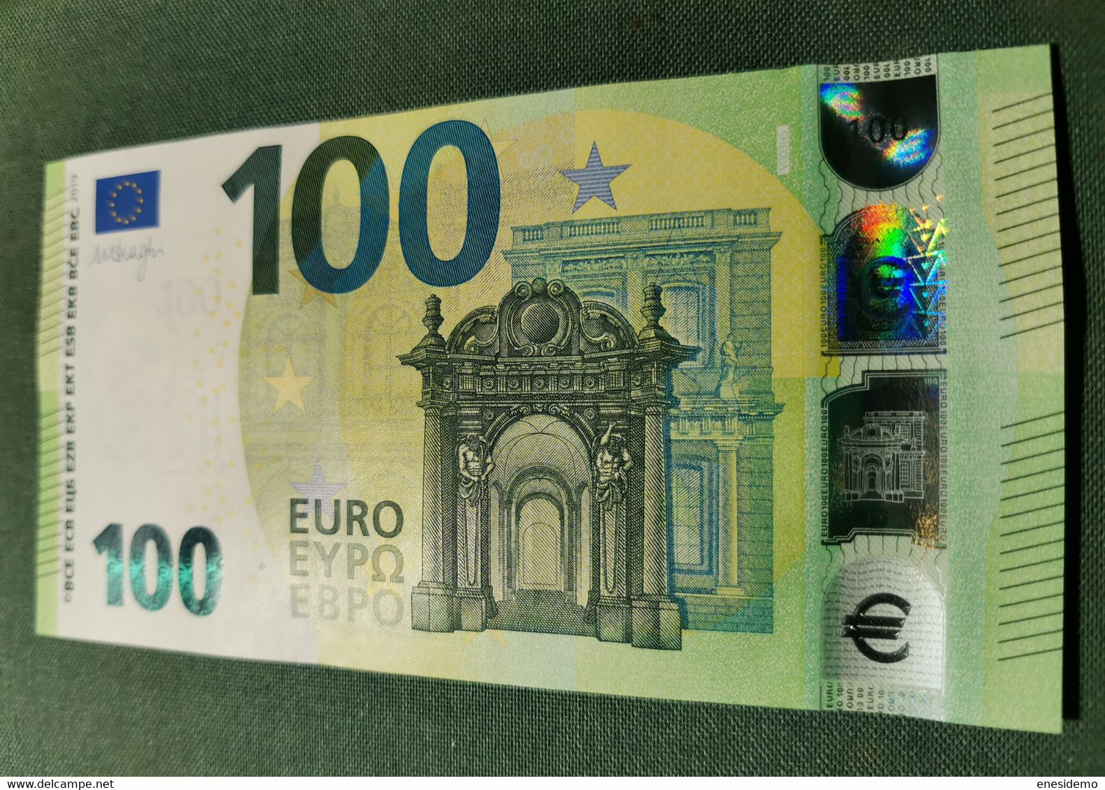 100 EURO SPAIN 2019  DRAGHI V003H5 VA SC UNC. LAST POSITION PERFECT