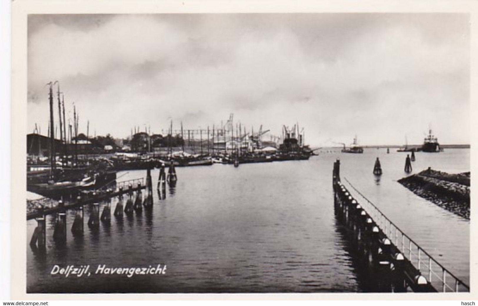 48474Delfzijl, Havengezicht. (FOTOKAART) - Delfzijl