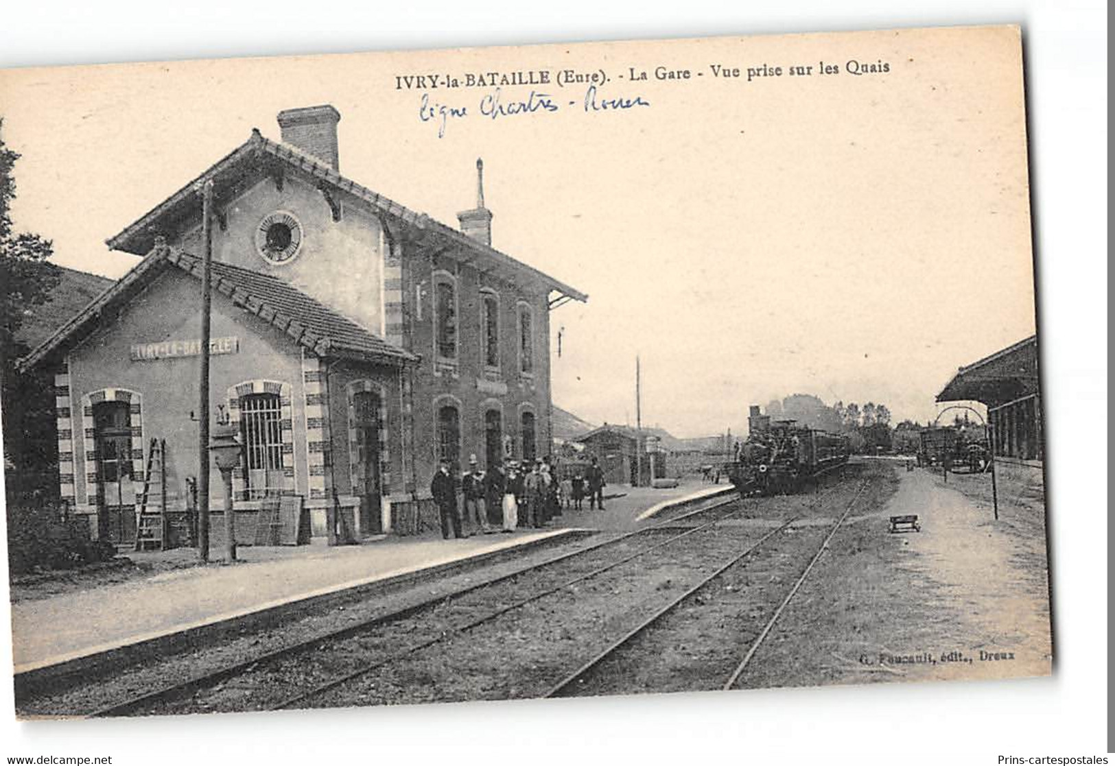CPA 27 Ivry La Bataille La Gare Train - Ivry-la-Bataille