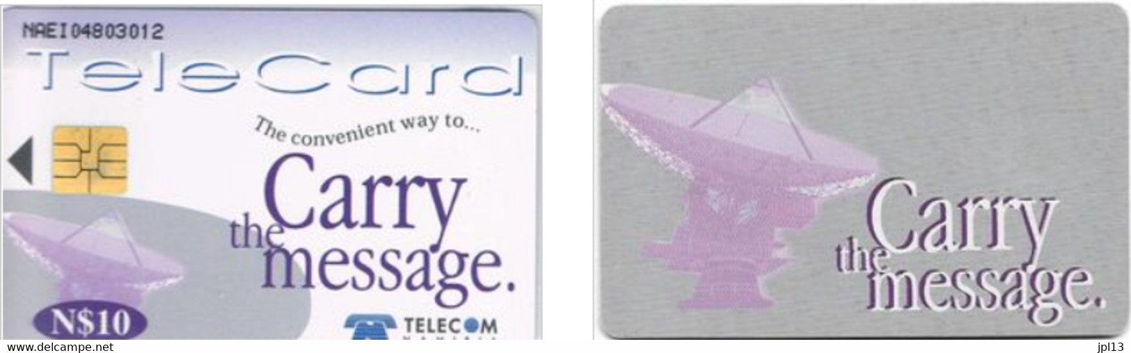 Carte à Puce - Namibie - Telecom Namibia - Carry The Message - Satellite Dish - Namibia