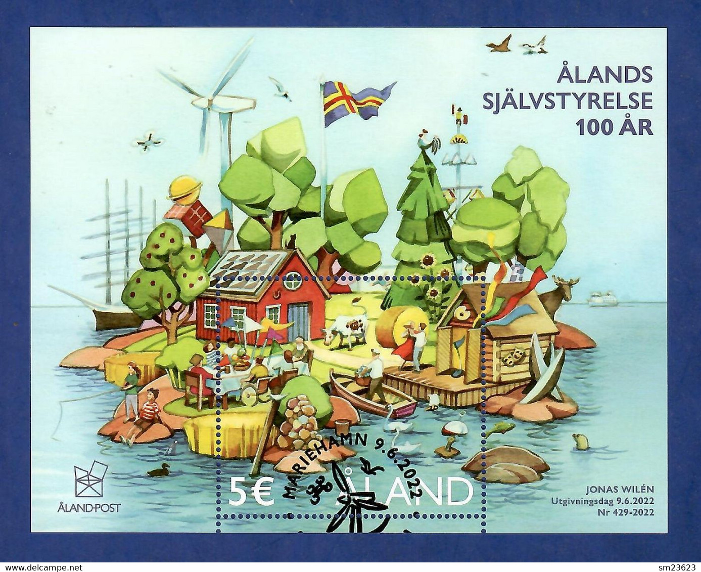 Äland  9.6.2022 , 100 Jahre Aland Autonomie - Sheet - Gestempelt / Fine Used / (o)  Mariehamn 9.6.2022 - Aland