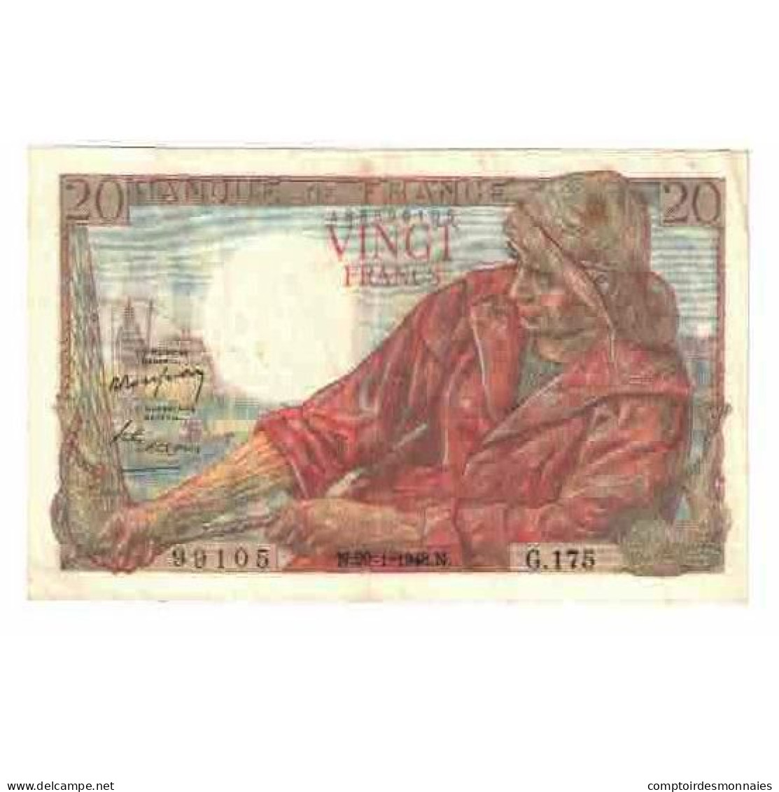 France, 20 Francs, Pêcheur, 1948, G.175, TTB, Fayette:13.12, KM:100c - 20 F 1942-1950 ''Pêcheur''
