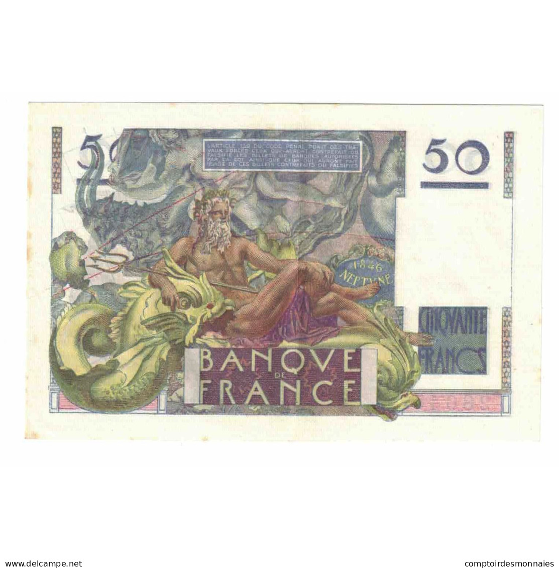 France, 50 Francs, Le Verrier, 1950, F.157, TTB, Fayette:20.16, KM:127c - 50 F 1946-1951 ''Le Verrier''