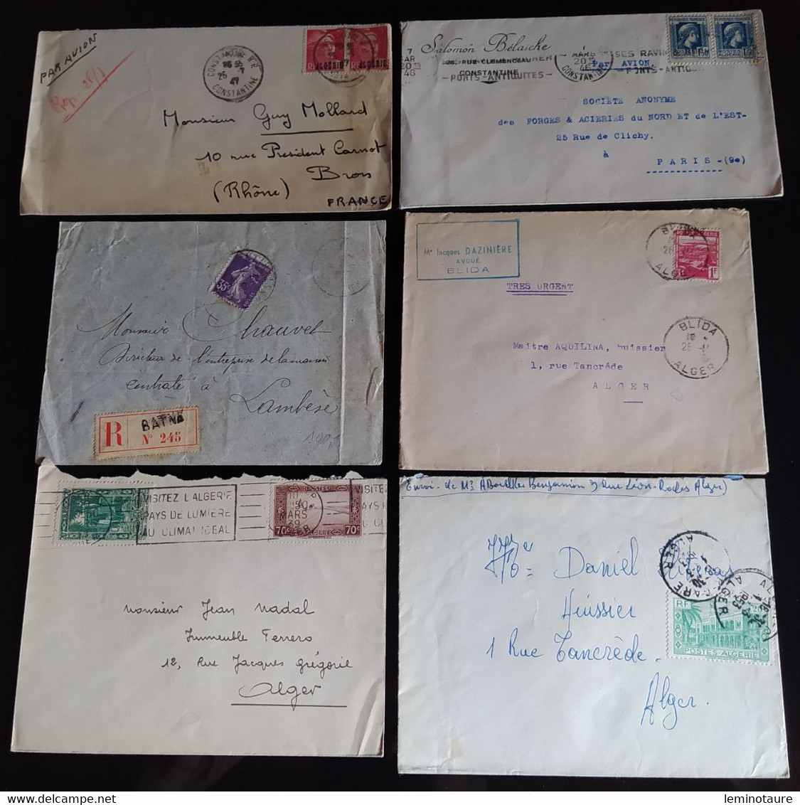 Lot 6 Lettres / Enveloppes Diverses Périodes / Toutes Scannées Pour Détails - Colecciones & Series