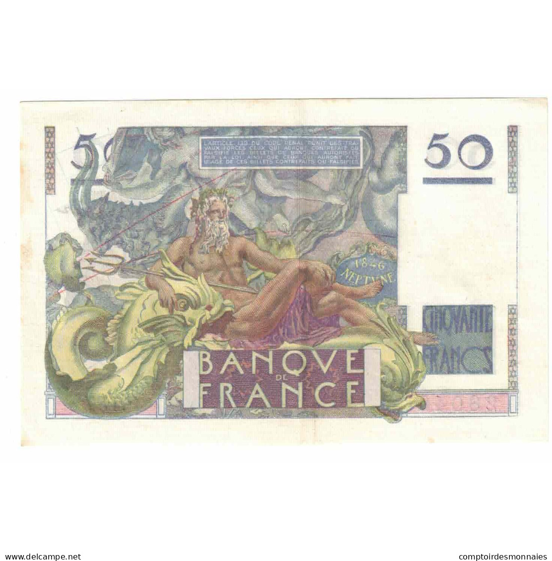 France, 50 Francs, Le Verrier, 1950, F.157, SUP, Fayette:20.16, KM:127c - 50 F 1946-1951 ''Le Verrier''