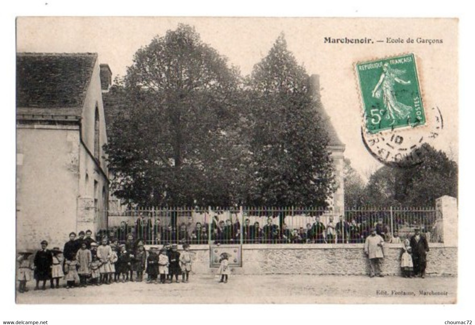 (41) 2609, Marchenoir, Fontaine, Ecole De Garçons, Rare - Marchenoir