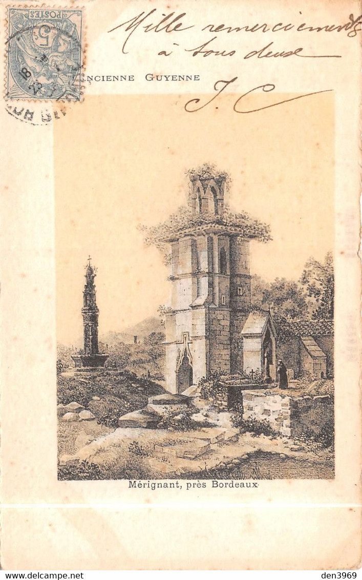 MERIGNANT (Gironde) Près Bordeaux - Mérignac - Ancienne Guyenne - Illustration - Tirage Sur Papier Genre Velin - Merignac