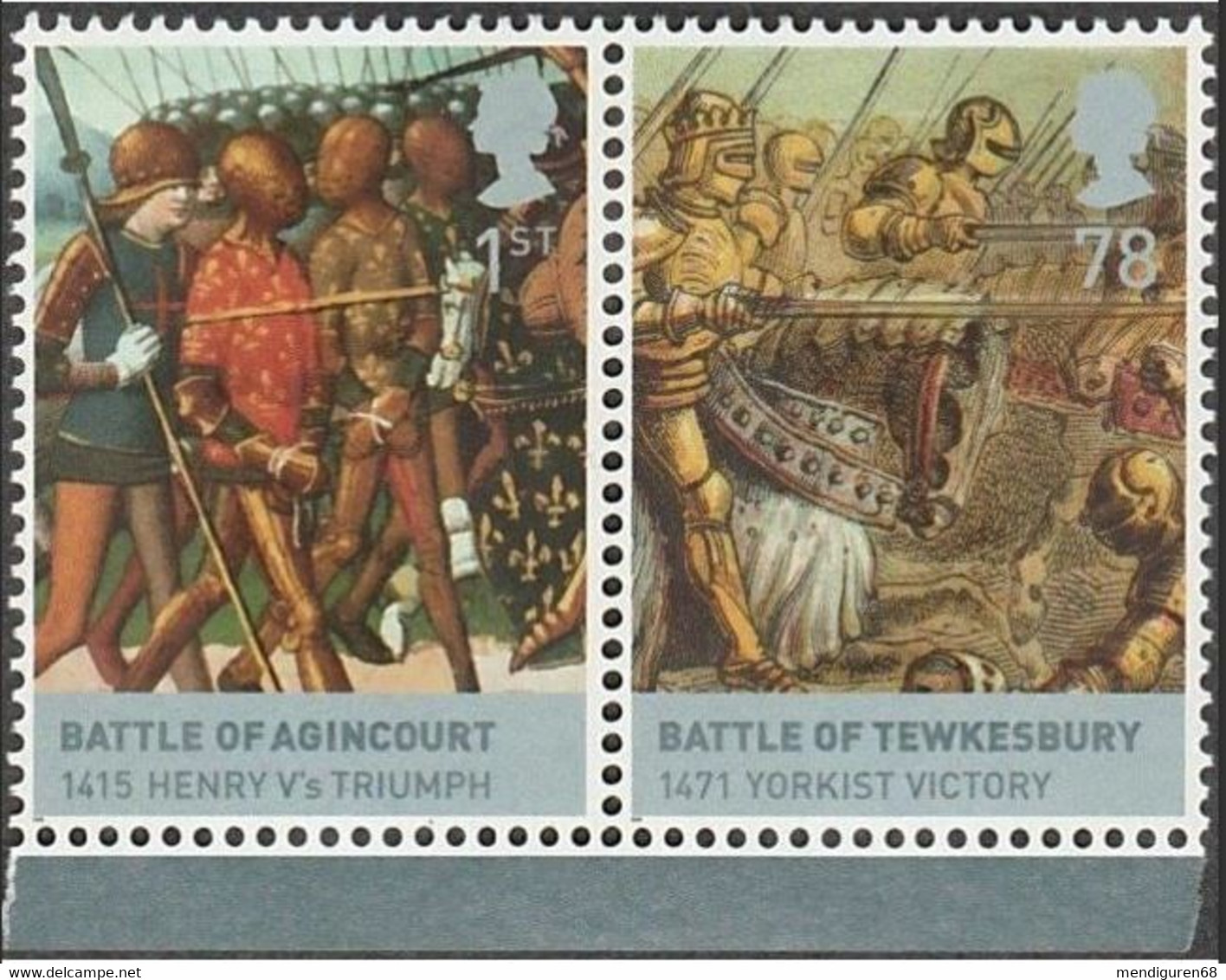 GROSSBRITANNIEN GRANDE BRETAGNE GB 2008 FROM M/S LANCASTER AND YORK SET 2V SG 2818B+C SC SH2555B+C MI 2619-20 YT 2984-5 - 2001-2010 Decimal Issues