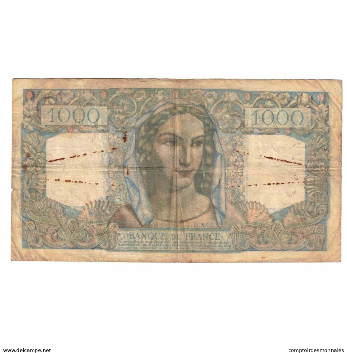 France, 1000 Francs, Minerve Et Hercule, 1946, N.261, TB+, Fayette:41.13 - 1 000 F 1945-1950 ''Minerve Et Hercule''