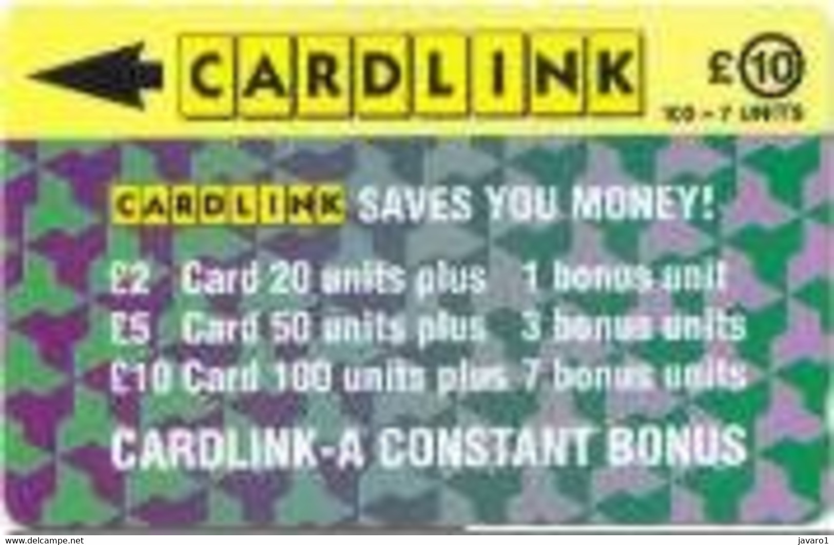 CARDLINK : CLK001 S £.2/5/10 Set Of 2CLKA+B+C  Controls Jigsaw Design ( Batch: 2CLKA013531) USED - [ 5] Eurostar, Cardlink & Railcall