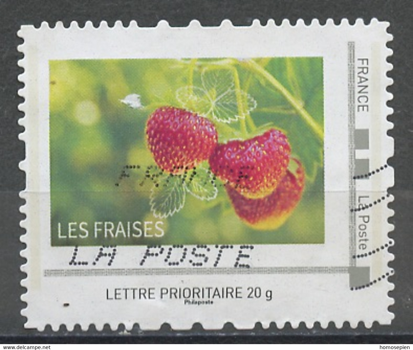 France - Frankreich Timbre Personnalisé 2008 Y&T N°IDT07-025 - Michel N°BS(?) (o) - Les Fraises - Oblitérés