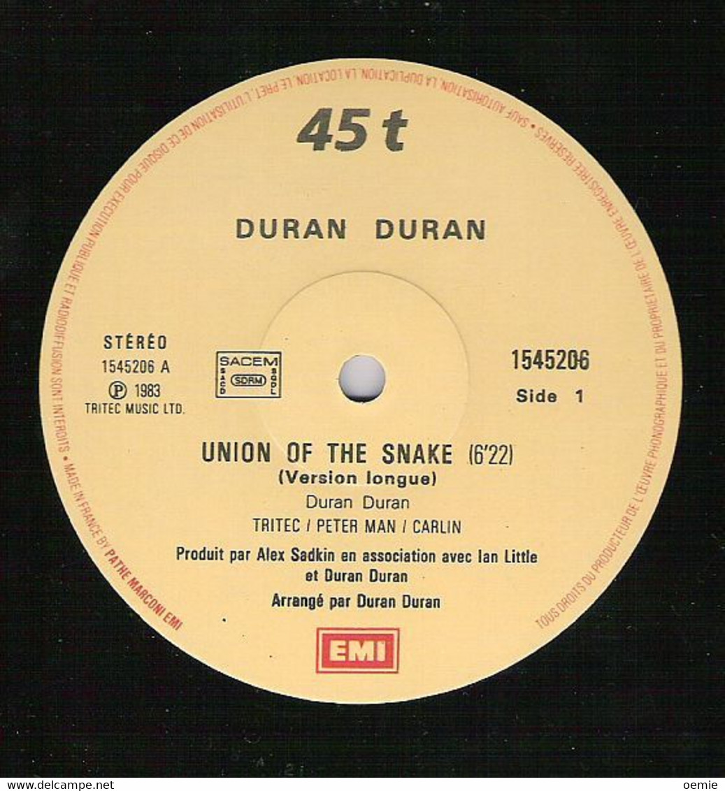 DURAN DURAN °  UNION OF THE SNAKE - 45 T - Maxi-Single