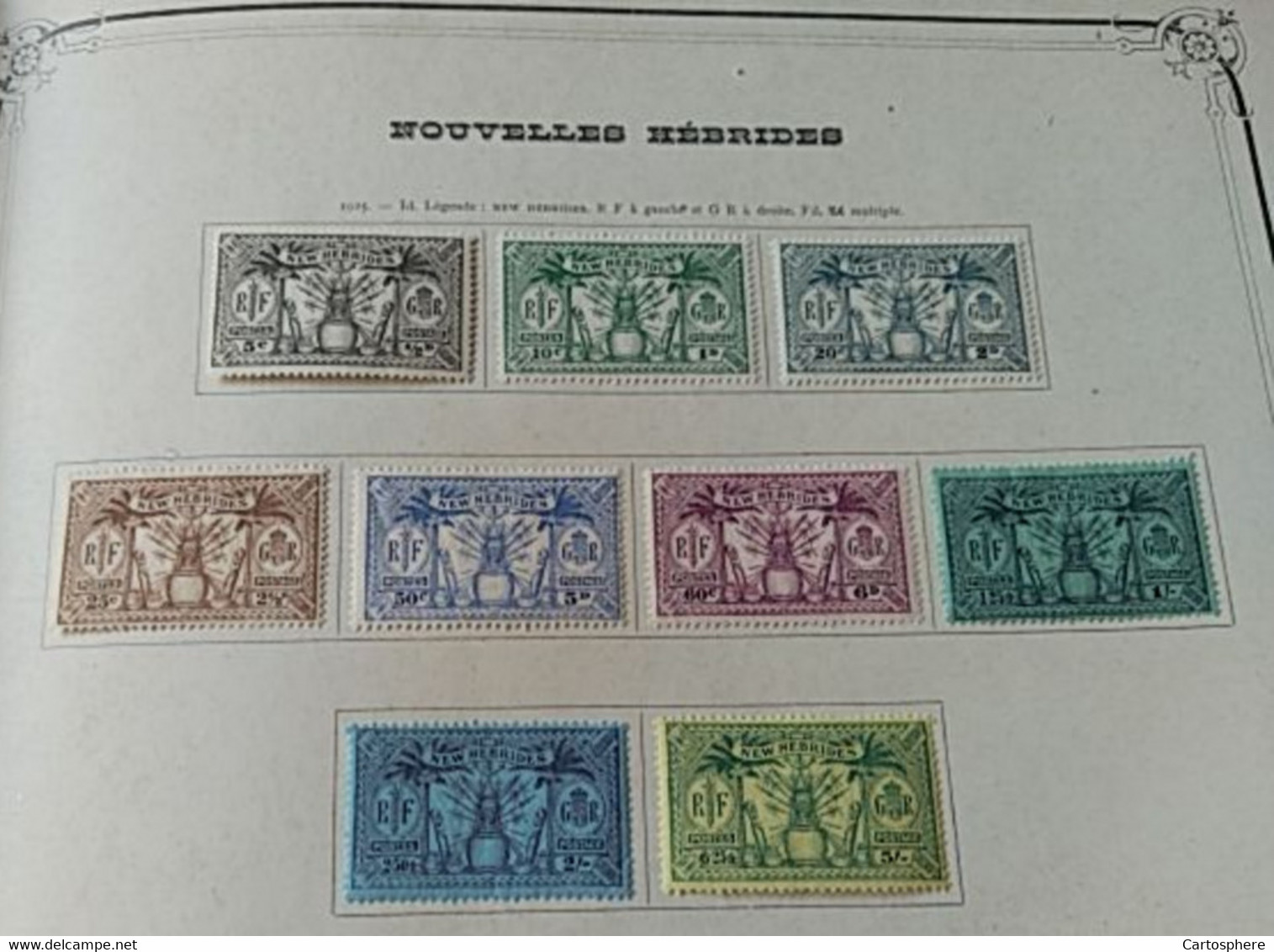 1925 - NOUVELLES HEBRIDES - SERIE COMPLETE - N°91 à 99 NEUFS* - LUXE - Cote (2021) : 67,00 € - Unused Stamps