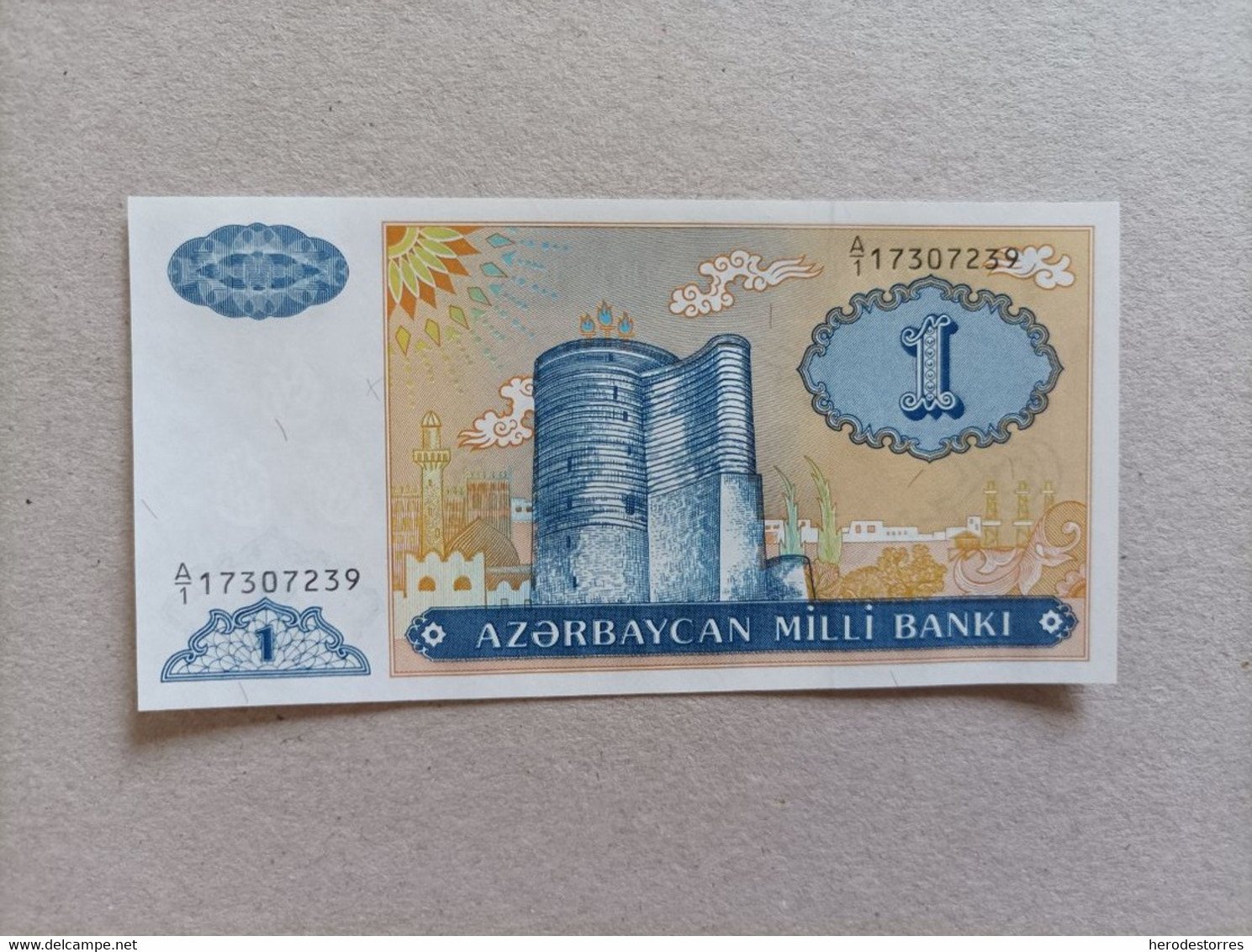 Billete De Azerbaiyán De 1 Manat 1993, Serie A, UNC - Azerbaïjan