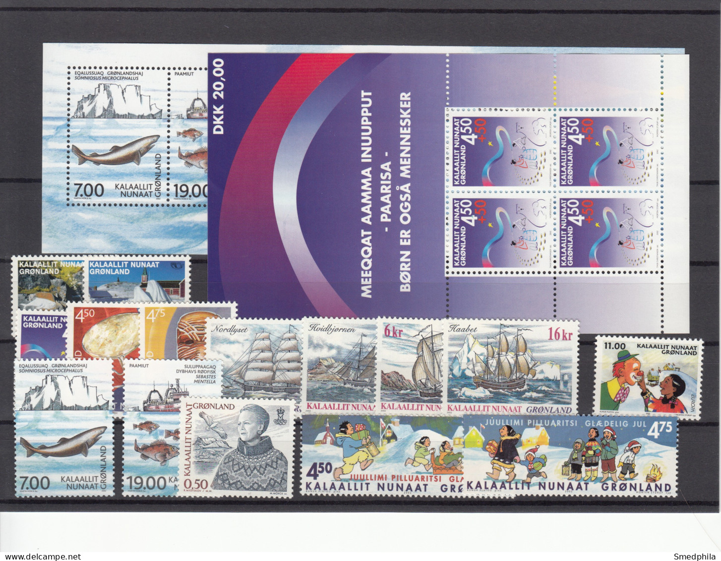 Greenland 2002 - Full Year MNH ** Excluding Self-Adhesive Stamps - Años Completos