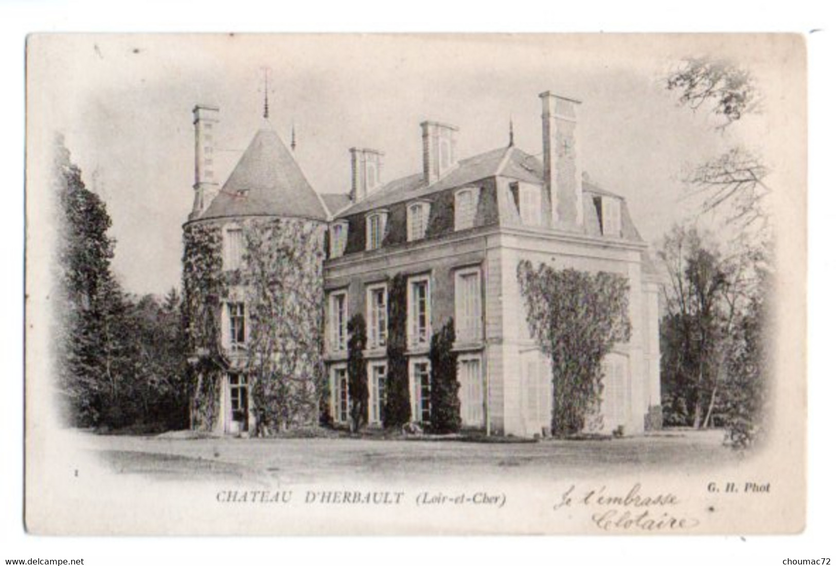 (41) 3409, Herbault, GH Phot, Château D'Herbault, Dos Non Divisé - Herbault