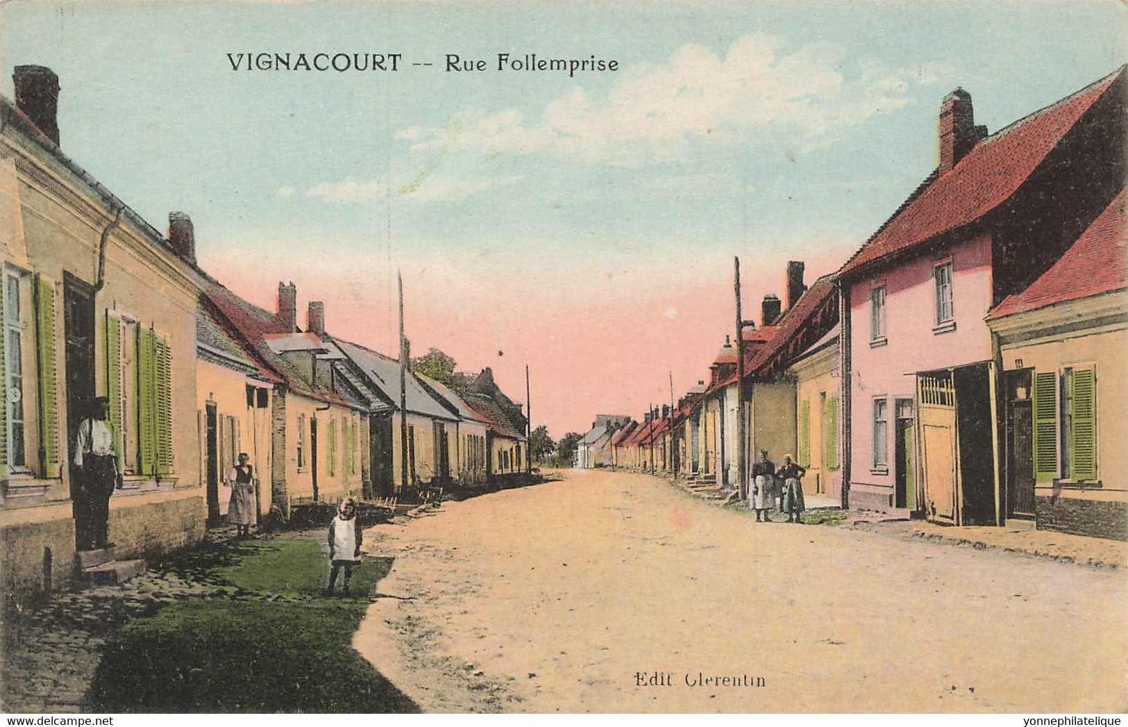 80 - SOMME - VIGNACOURT - Rue Follemprise - Belle Version Colorisée Animée - 10811 - Vignacourt