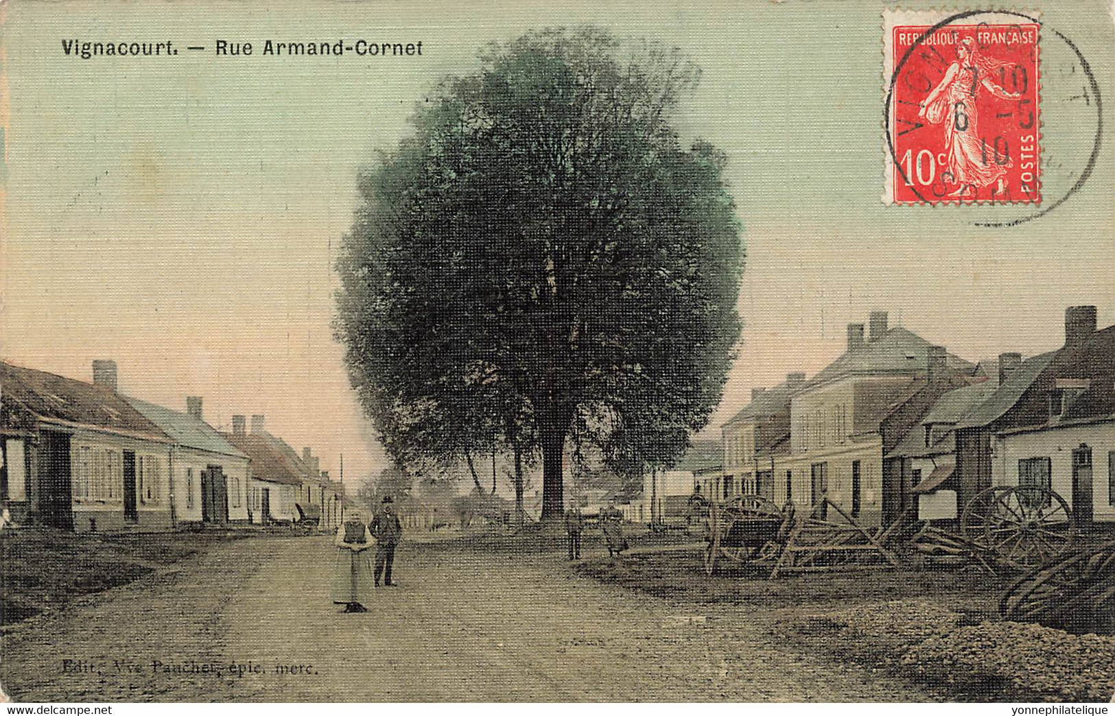 80 - SOMME - VIGNACOURT - Rue Armand-Cornet - Toilée Colorisée - 10812 - Vignacourt