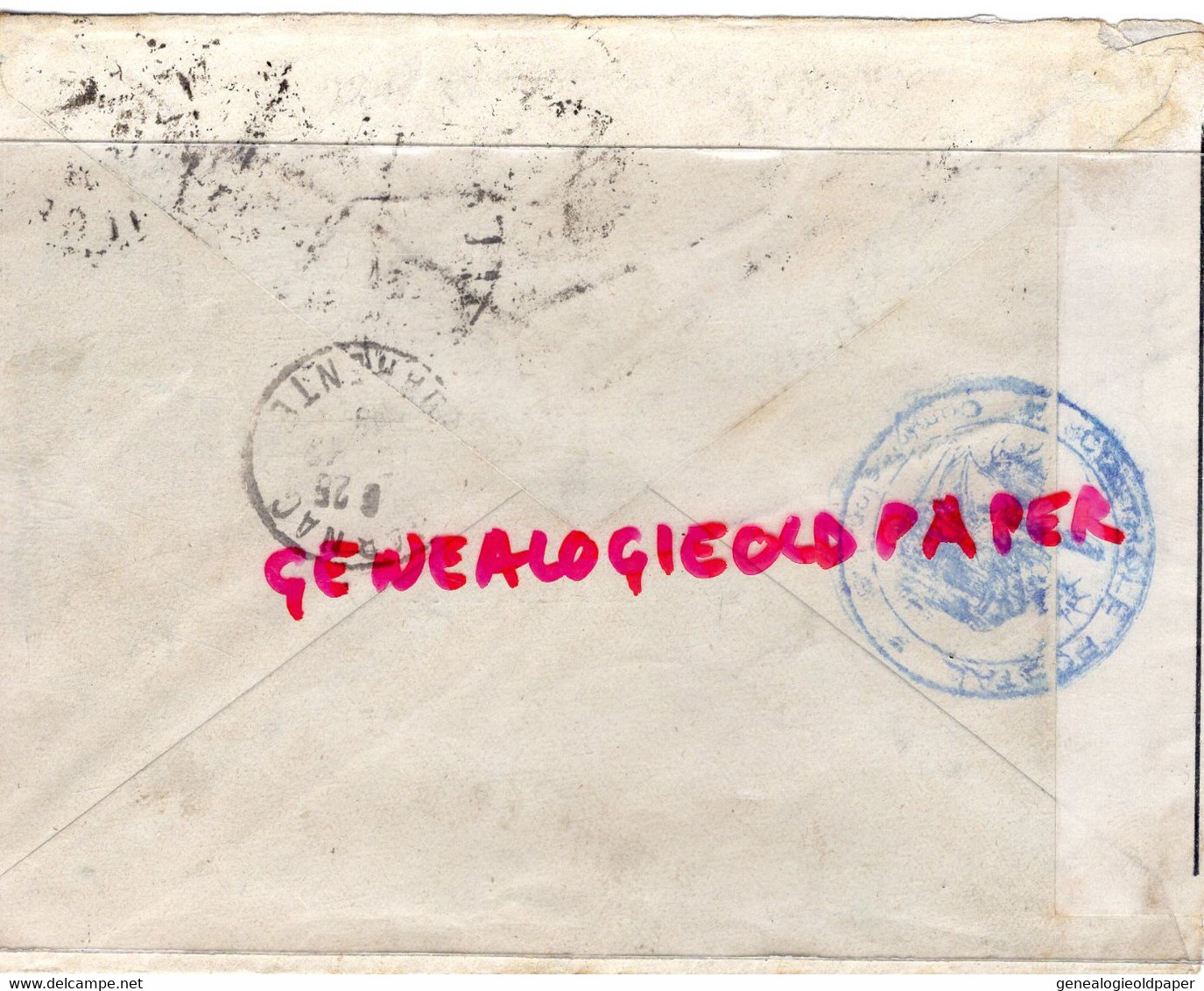 ALGERIE- ENVELOPPE AVION ALGER- COGNAC BALLET A JARNAC-CONTROLE POSTAL MILITAIRE 1939-GUERRE ESCADRON DROP Y - Poste Aérienne