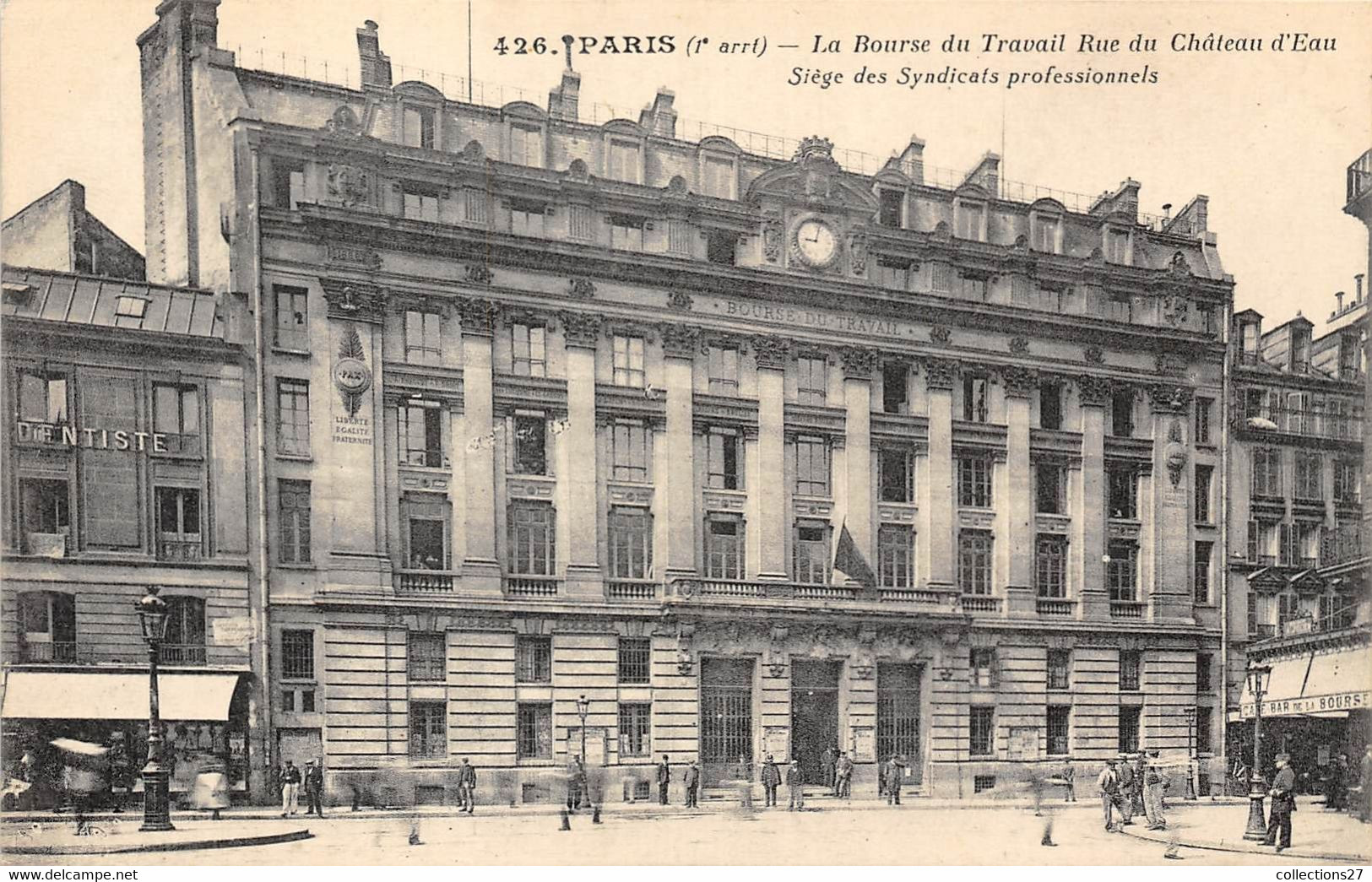 PARIS-75001-LA BOURSE DU TRAVAIL RUE DU CHATEAU D'EAU SIEGE DES SYNDICATS PROFESSIONNELS - Arrondissement: 01