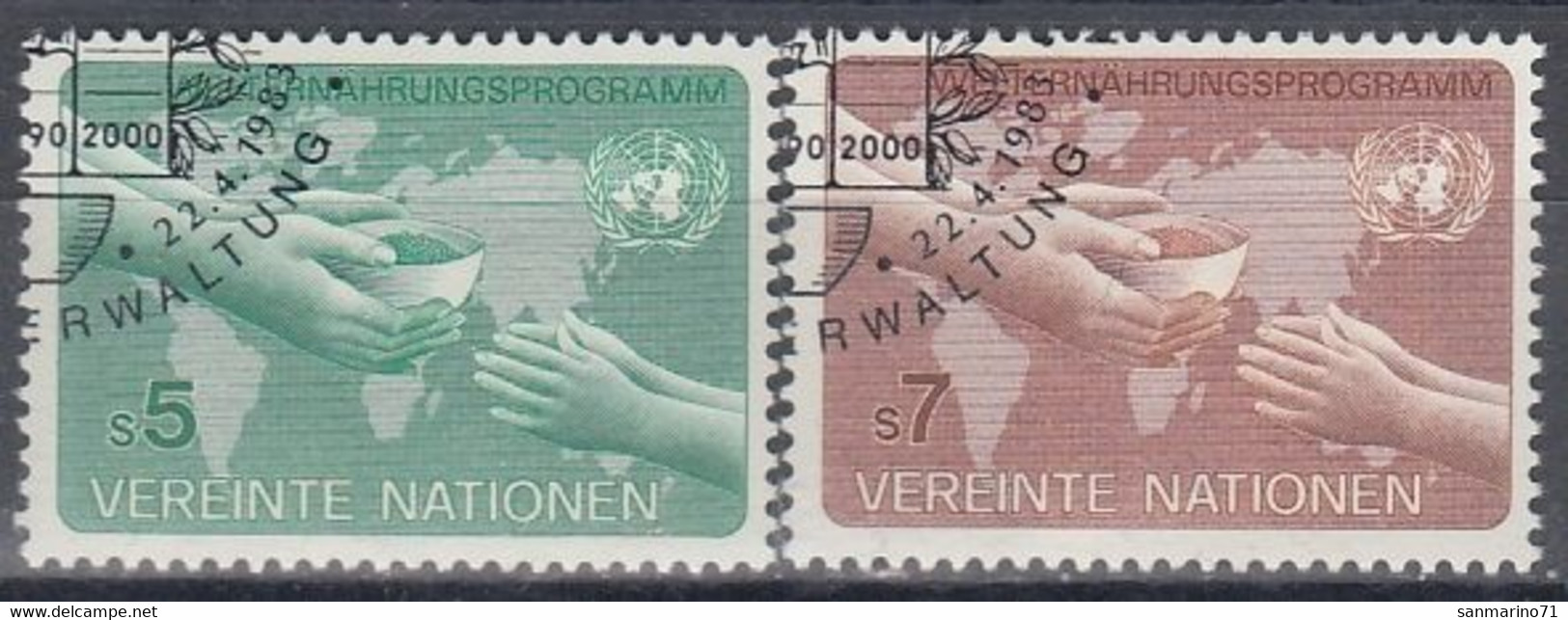 UNITED NATIONS Vienna 32-33,used - Against Starve