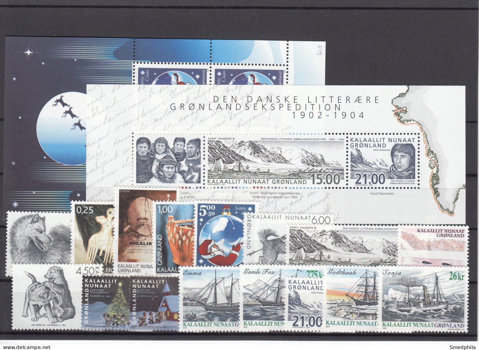 Greenland 2003 - Full Year MNH ** Excluding Self-Adhesive Stamps - Annate Complete