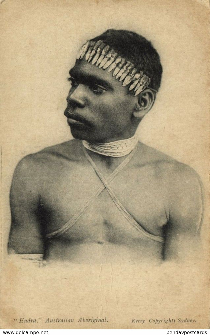 Australia, Native Aboriginal Man "Eudra" (1900s) Postcard - Aborigines