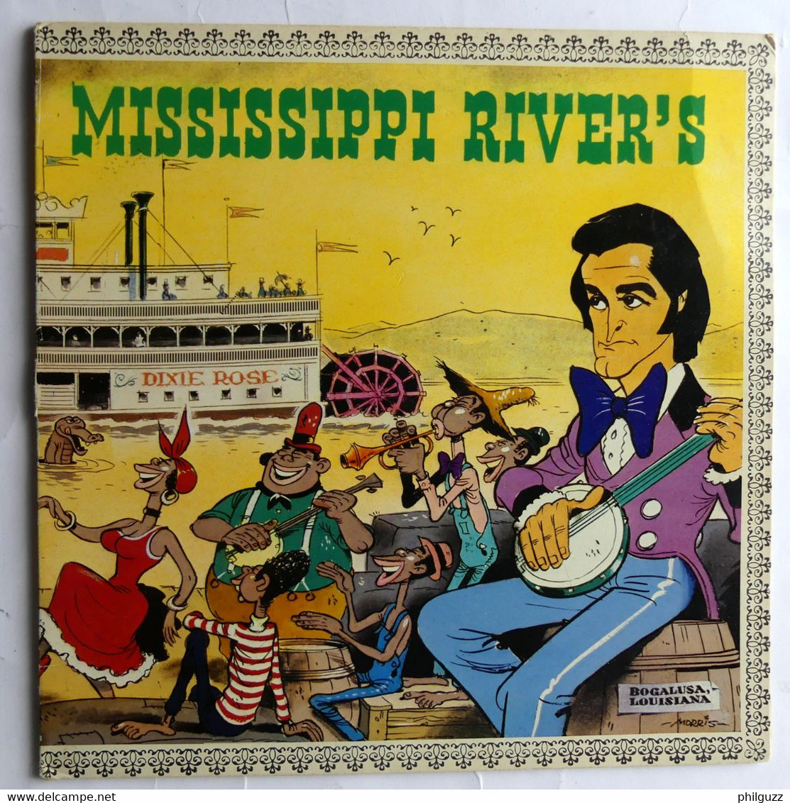 DISQUE 33 T MISSISSIPPI RIVER'S DICK RIVER'S - ILLUSTRATION MORRIS 1975 Lucky Luke - Schallplatten & CD