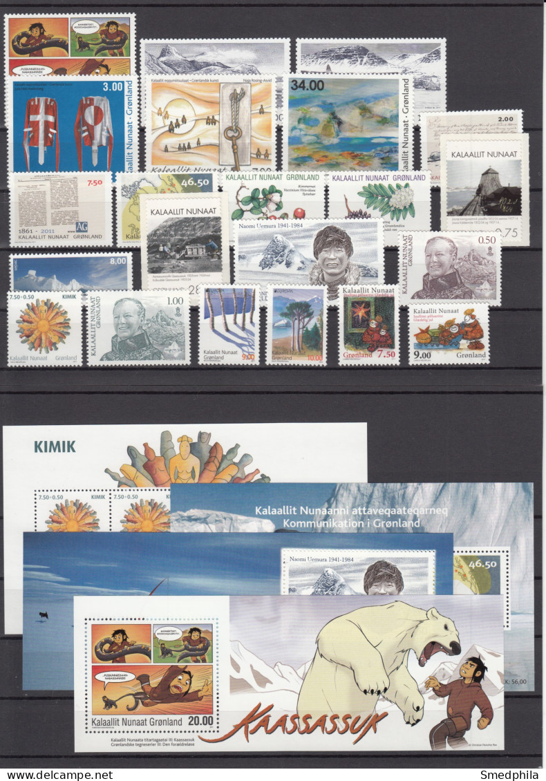Greenland 2011 - Full Year MNH ** Excluding Self-Adhesive Stamps - Annate Complete