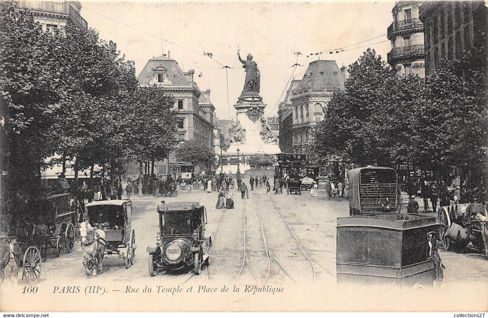 PARIS-75003-RUE DU TEMPLE ET PLACE DE LA REPUBLIQUE - Paris (03)