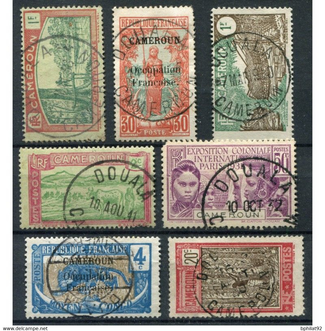 !!! LOT D'OBLITERATIONS CHOISIES DE DOUALA CAMEROUN - Used Stamps