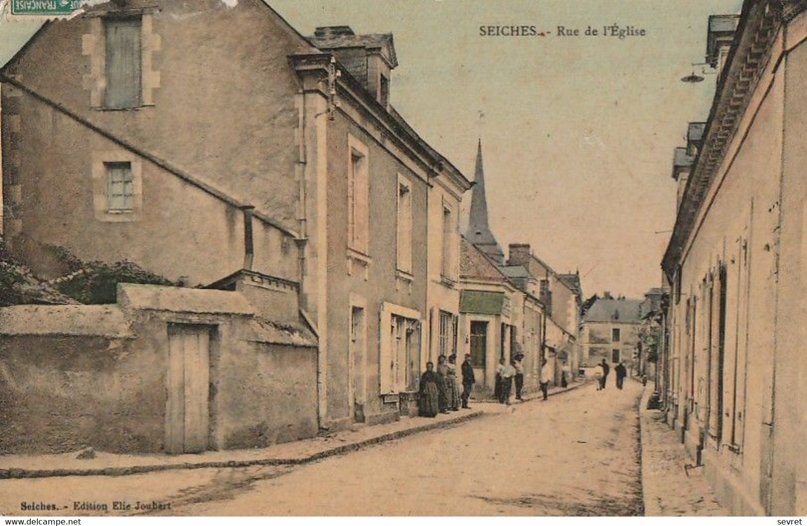 SEICHES. - Rue De L'Eglise. Carte RARE - Seiches Sur Le Loir