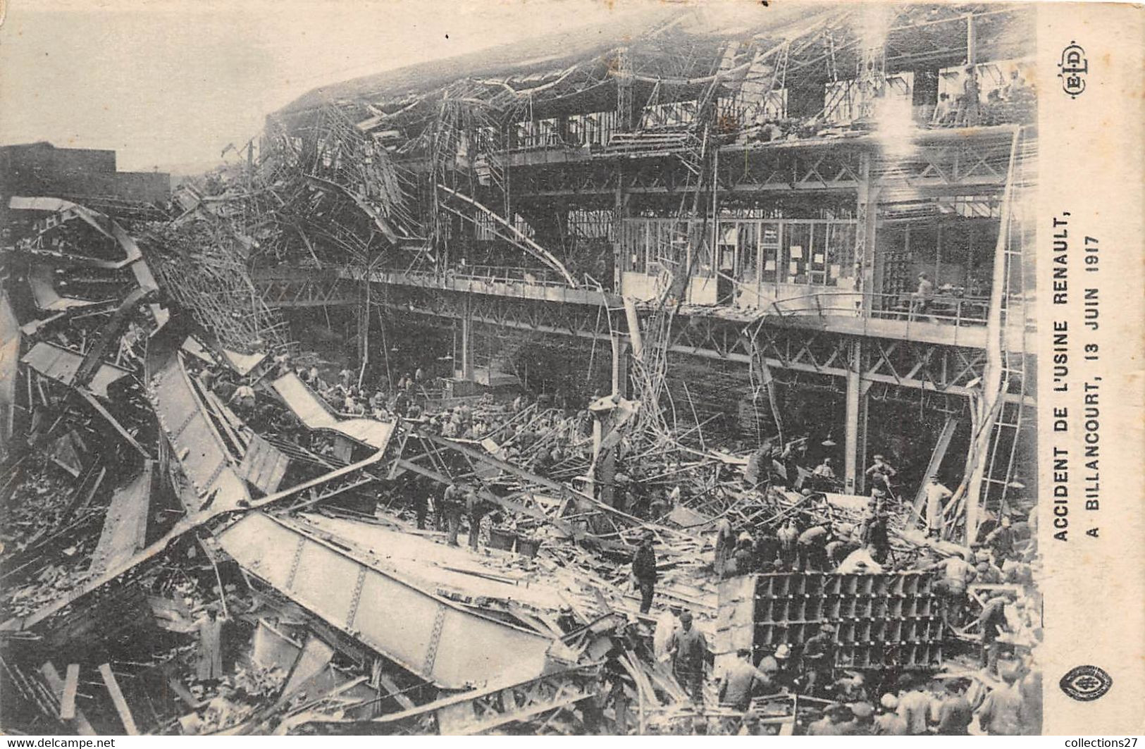 92-BOULOGNE-BILLANCOURT- ACCIDENT DE L'USINE RENAULT- 13 JUIN 1917 - Boulogne Billancourt